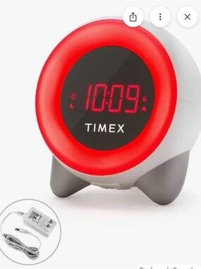Timex Red and Gray Digital Alarm Clock